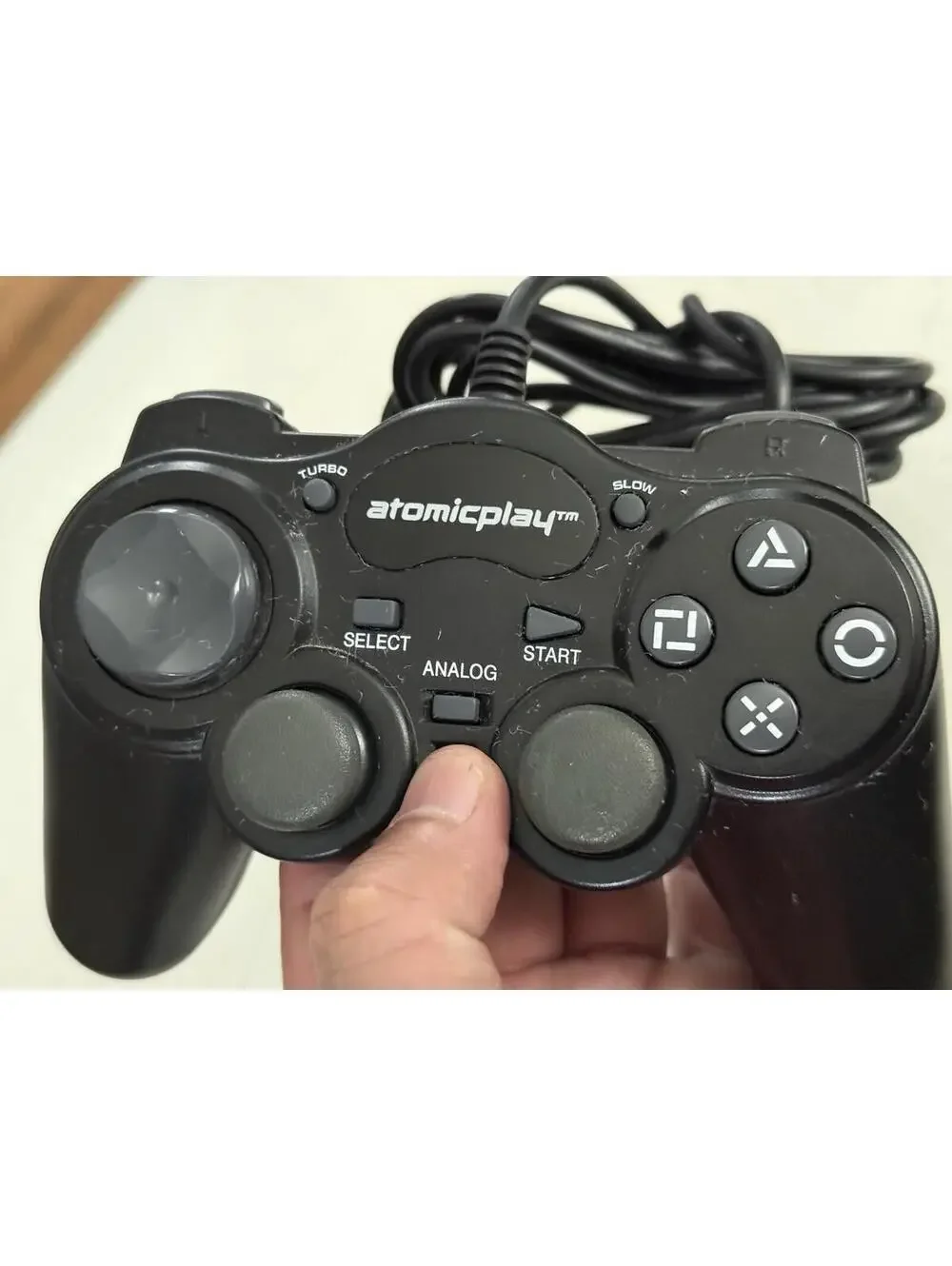 Atomicplay Wired Controller PS2 For PlayStation 2 Black Gamepad - Working